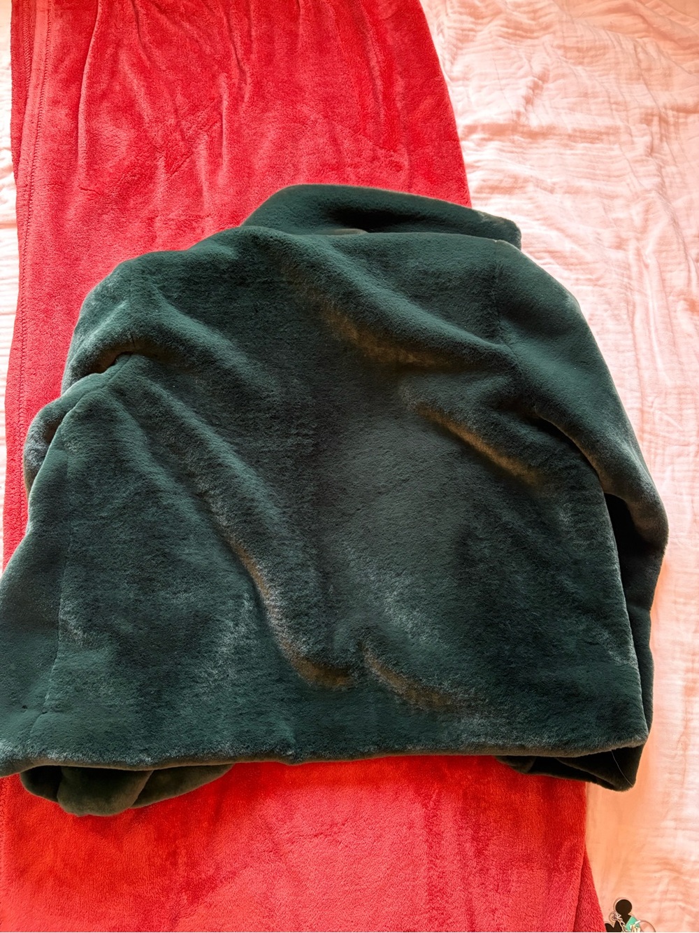 Dynamite Green Faux Fur Satin-Lined Jacket - Picture 4 of 4